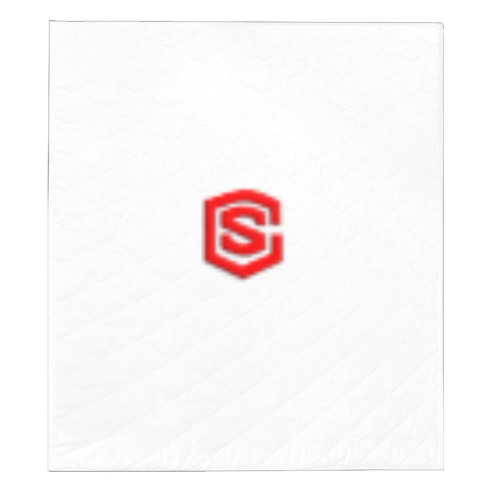 WHITE CUSTOM QUILT RED LOGO Custom Quilt  70" x 80"