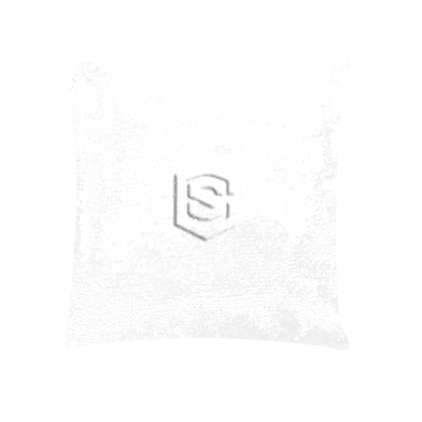 White Custom Sequin Pillow with White Logo Custom Sequin Pillow Case 18"x18"