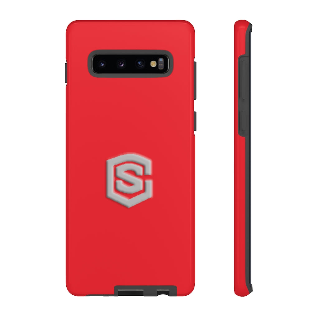 Red Tough Cases Silver Logo