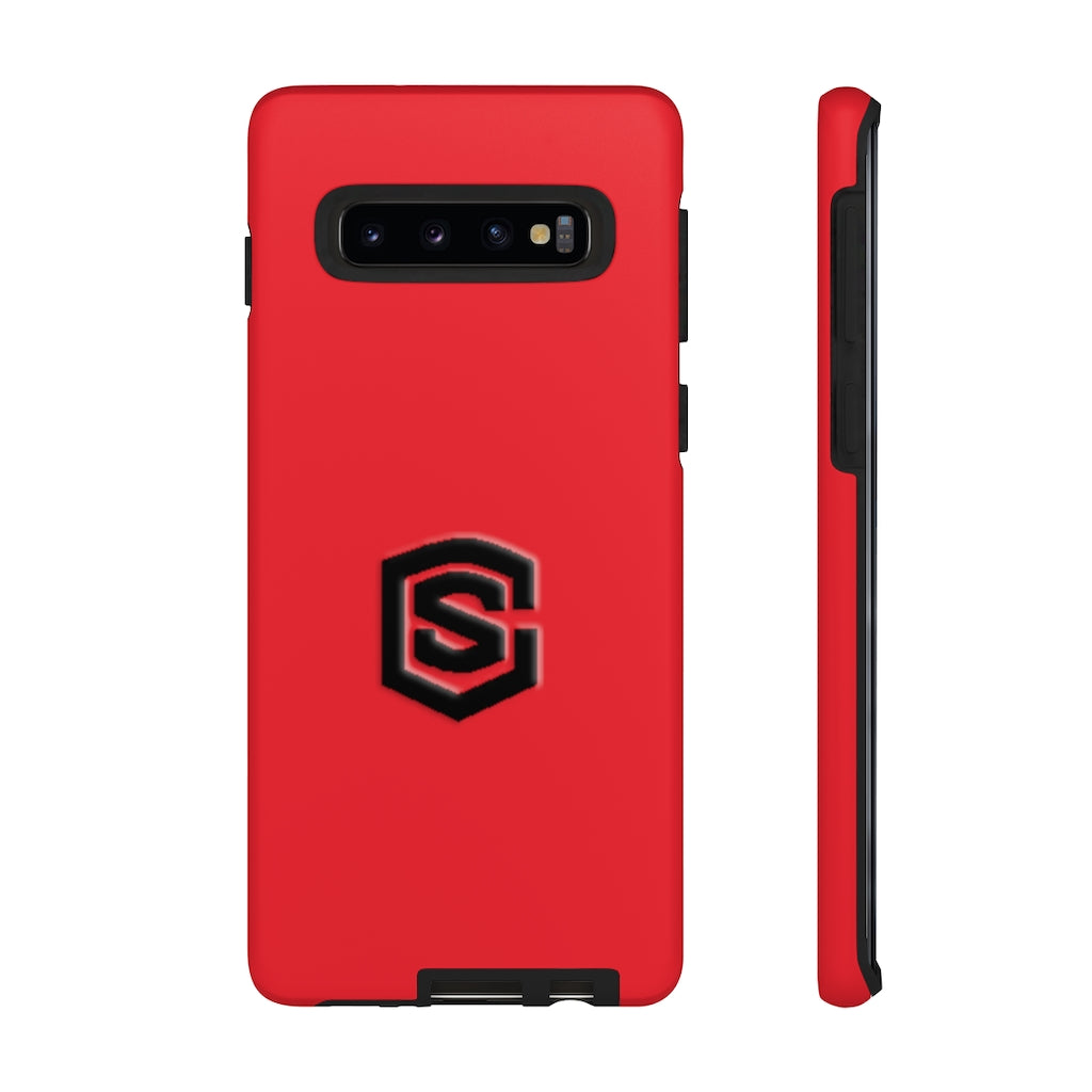 Red Tough Cases Black Logo