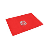 Red Doormat 24" x 16" (Sponge Material) with Silver Logo Doormat 24" x 16" (Sponge Material)