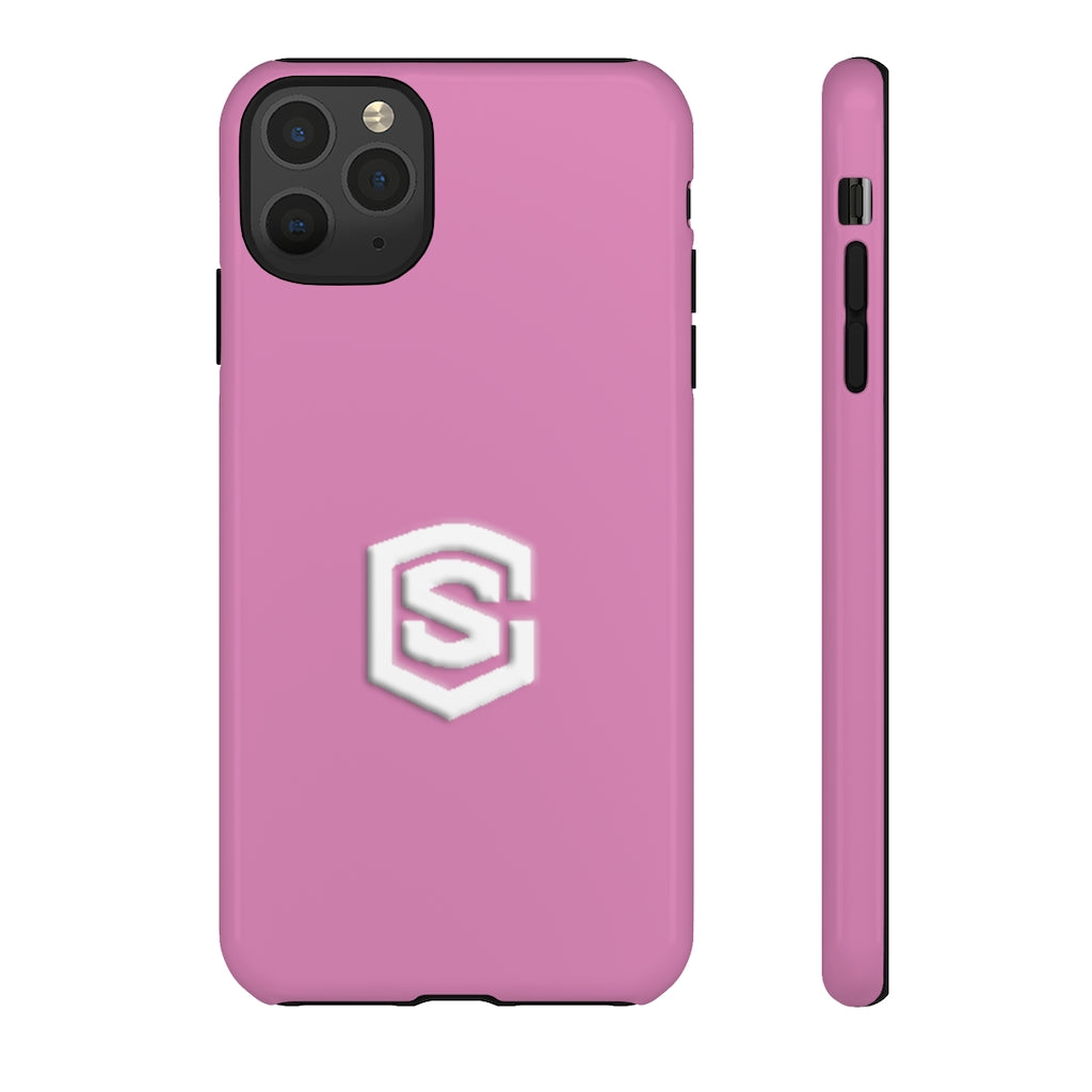 Pink Tough Cases White Logo