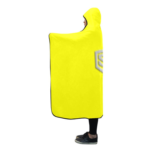 Yellow Hooded Blanket 80"x56" with Silver Logo Hooded Blanket 80"x56"