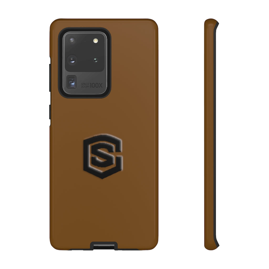 Brown Tough Cases Black Logo