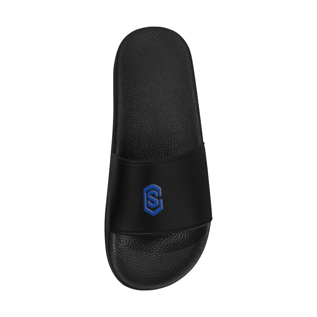 blue logo Men's Slide Sandals (Model 057)