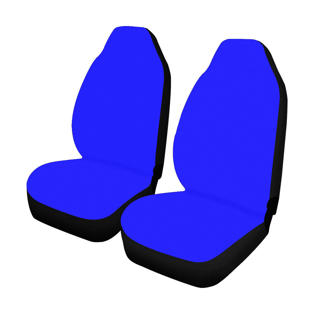 Blue Car Seat Covers White Logo Car Seat Covers (Set of 2)