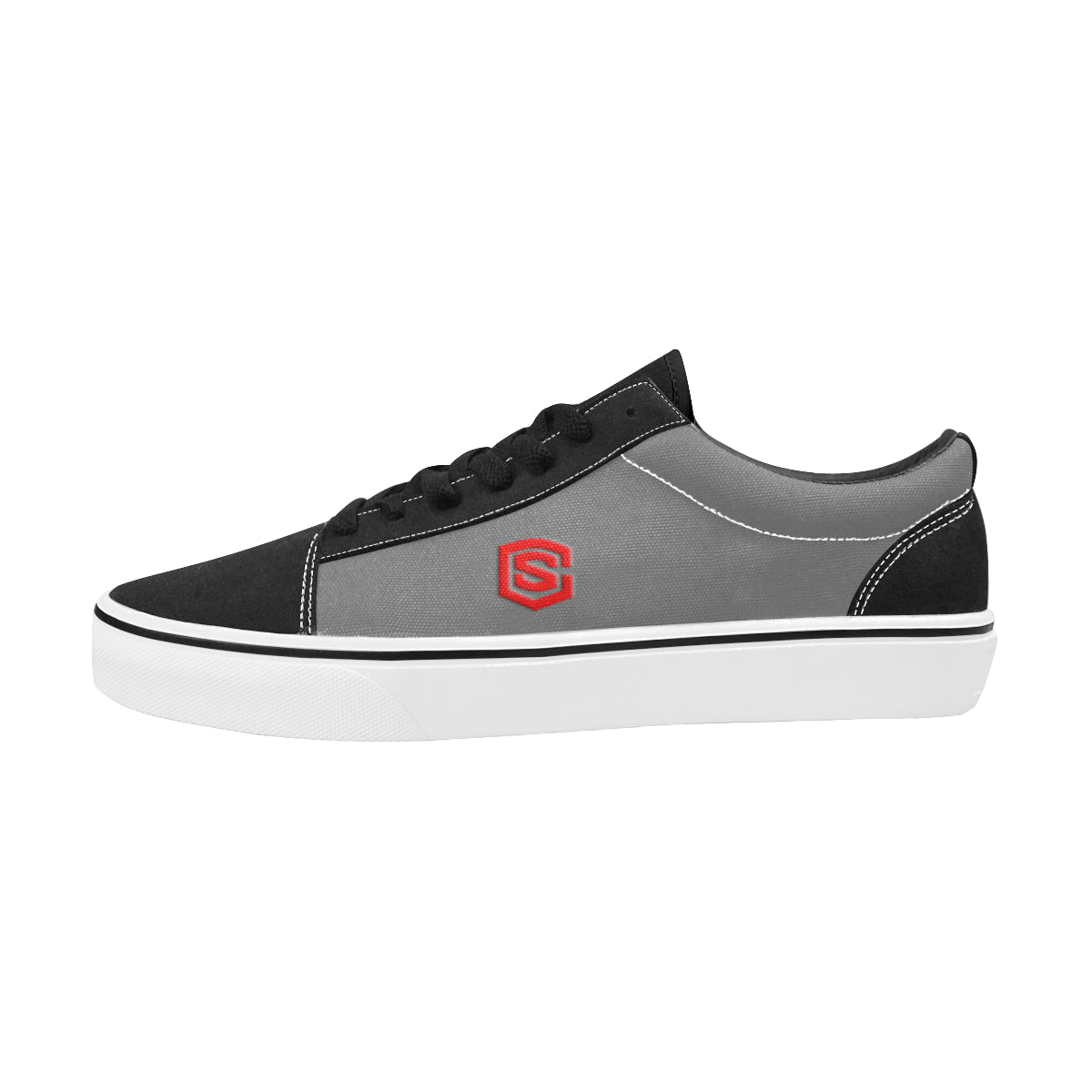 red logo Men's Low Top Skateboarding Shoes (Model E001-2)