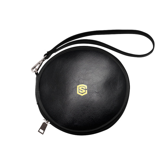 BLACK MACKEUP BAG gold logo Round Makeup Bag (Model 1625)