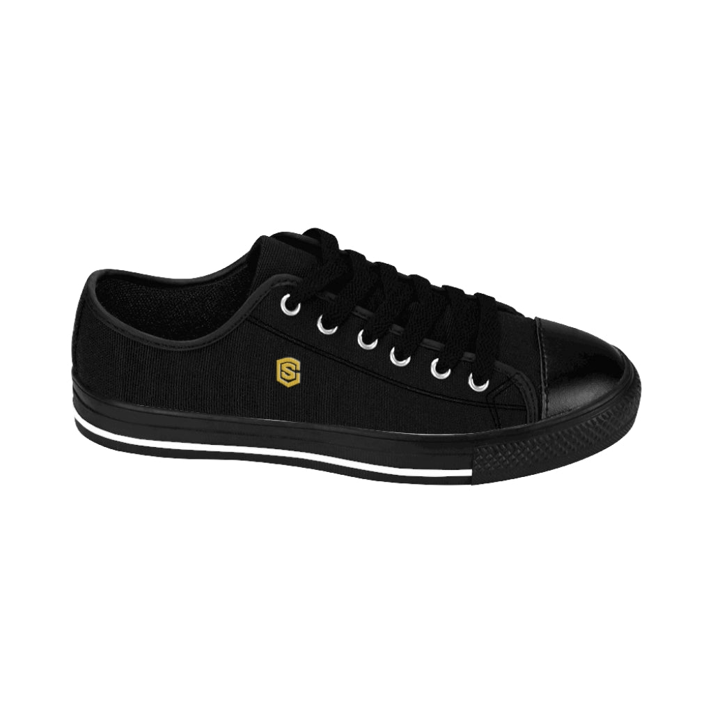 Black Men's Sneakers - golden logo