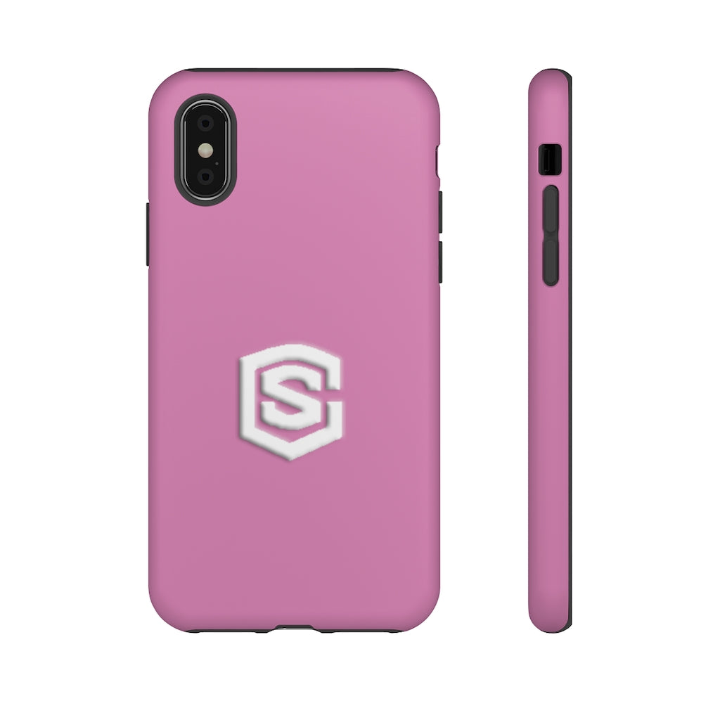 Pink Tough Cases White Logo