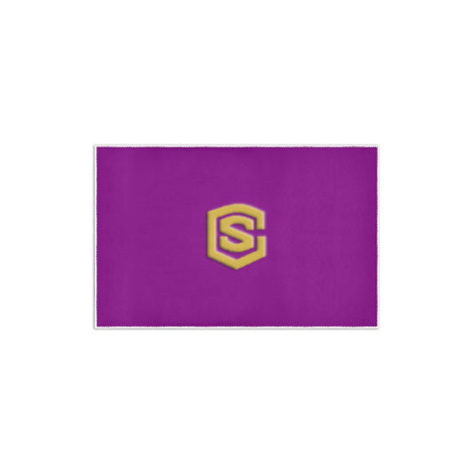 Purple Area Rug 2.6' x 1.7' with Gold Logo Area Rug 2.6' x 1.7'