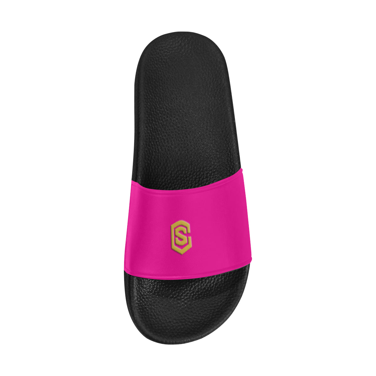 gold logo Men's Slide Sandals (Model 057)