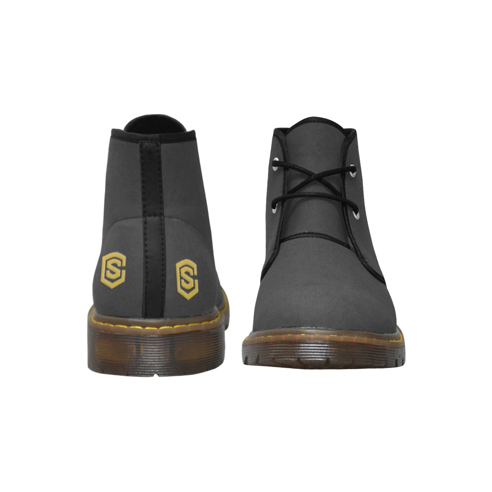 gold logo Women's Nubuck Chukka Boots (Model 2402)