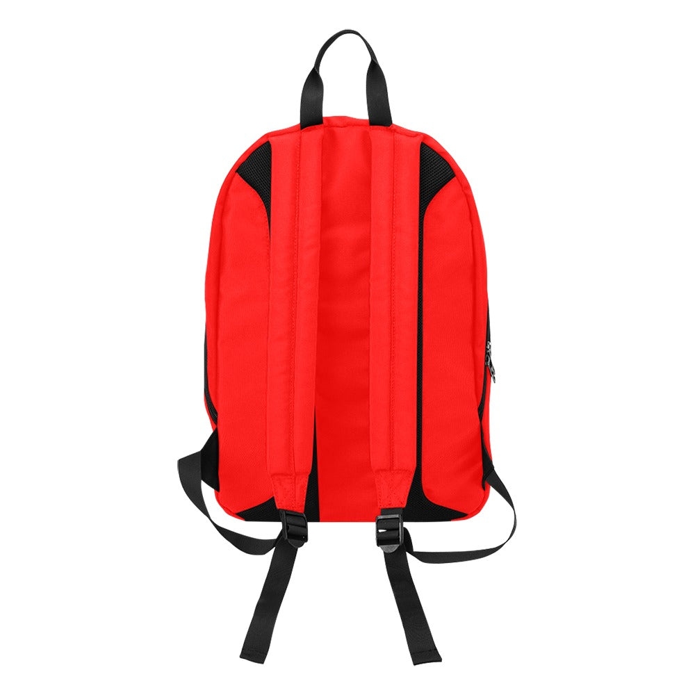Red Travel Backpack With Grey Logo Travel Backpack(Large Capacity)(Model 1691)