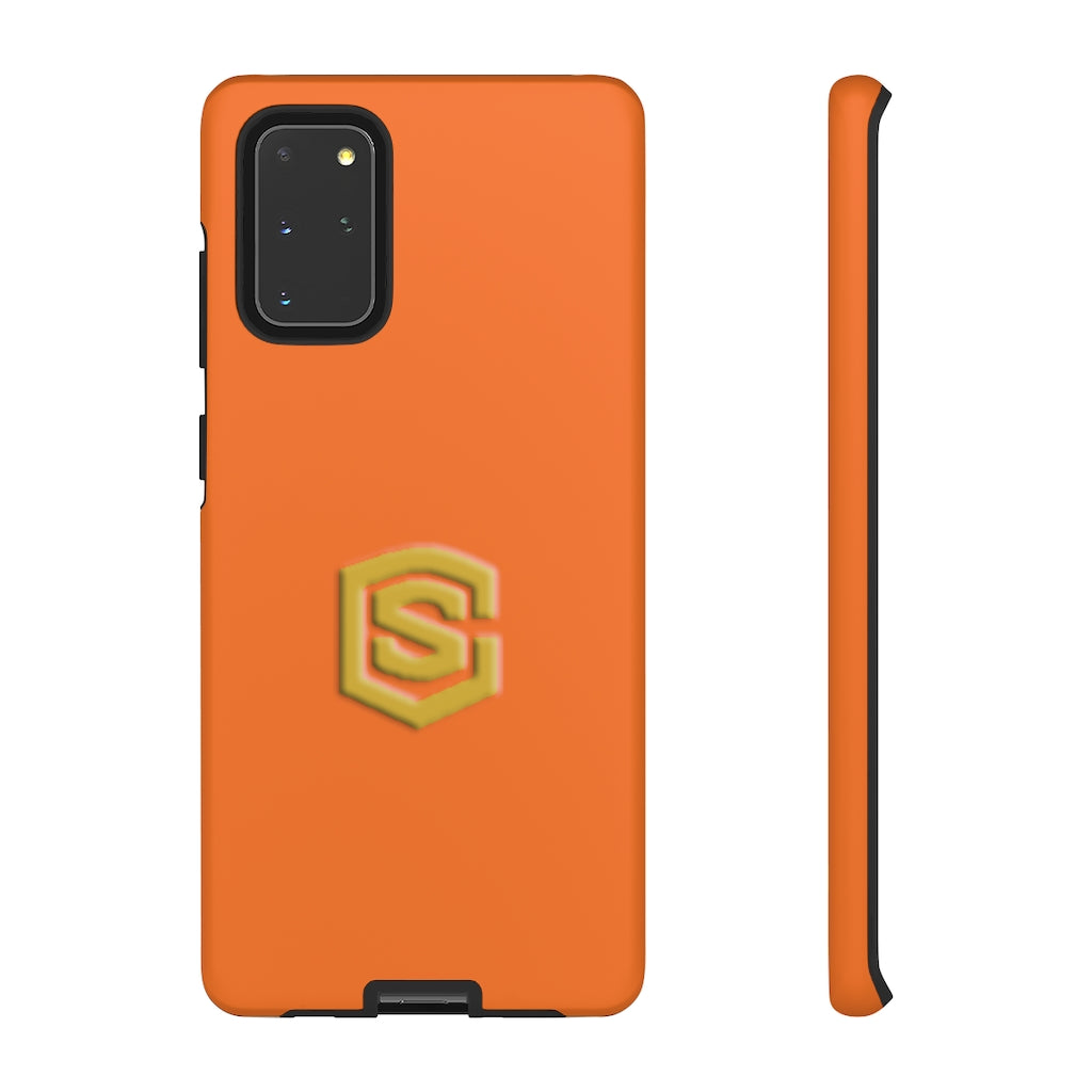 Orange Tough Cases Gold Logo