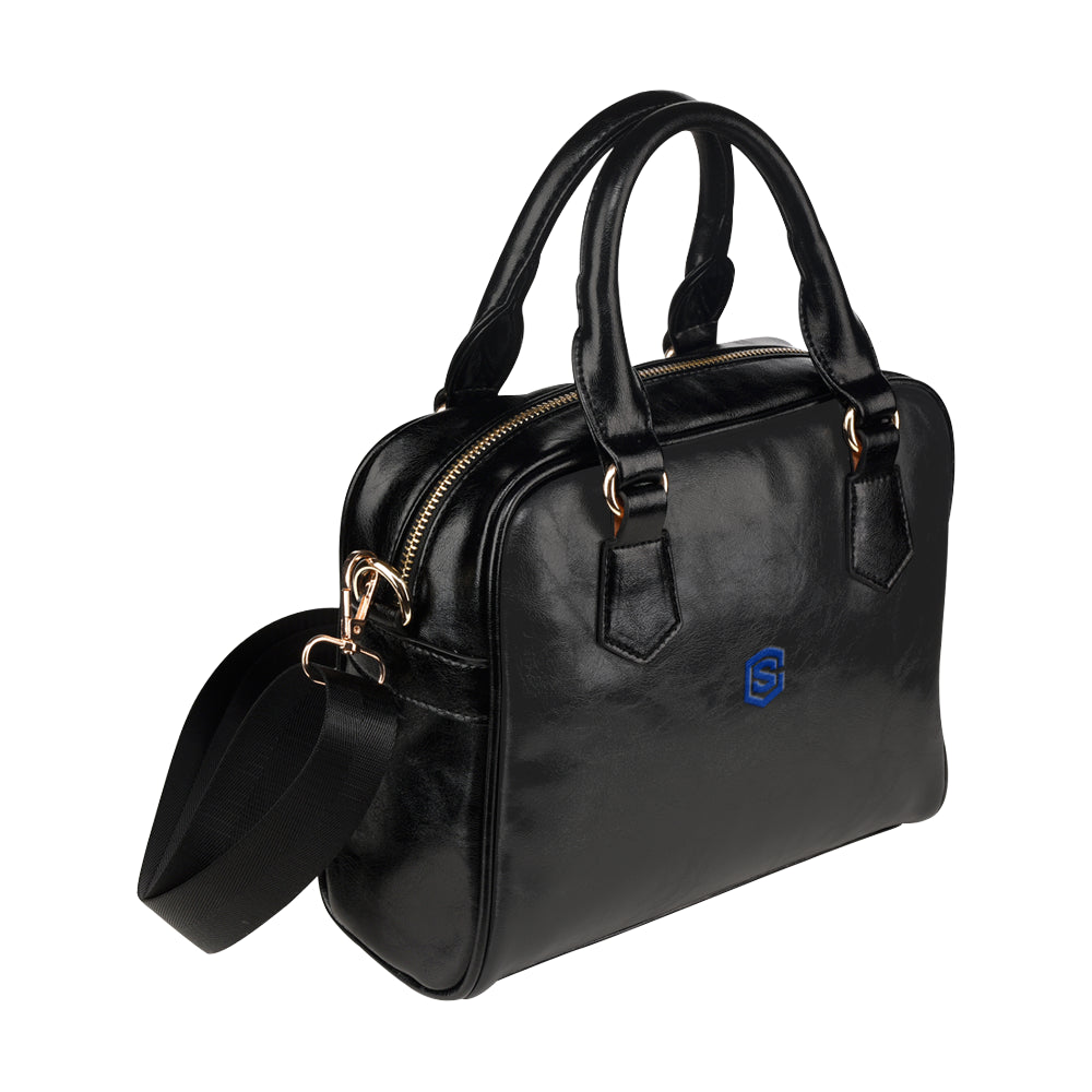 BLACK Shoulder Handbag blue logo Shoulder Handbag (Model 1634)