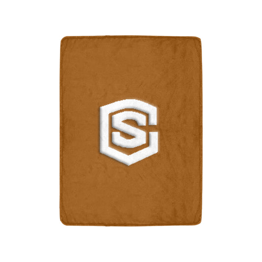 Brown Ultra-Soft Micro Fleece Blanket with White Logo Ultra-Soft Micro Fleece Blanket 30"x40"