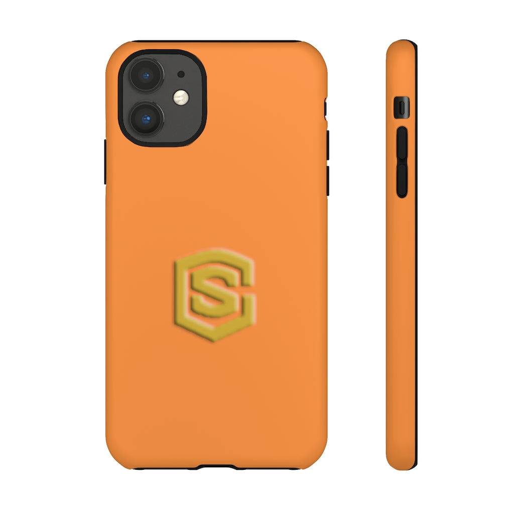 Orange Tough Cases Gold Logo