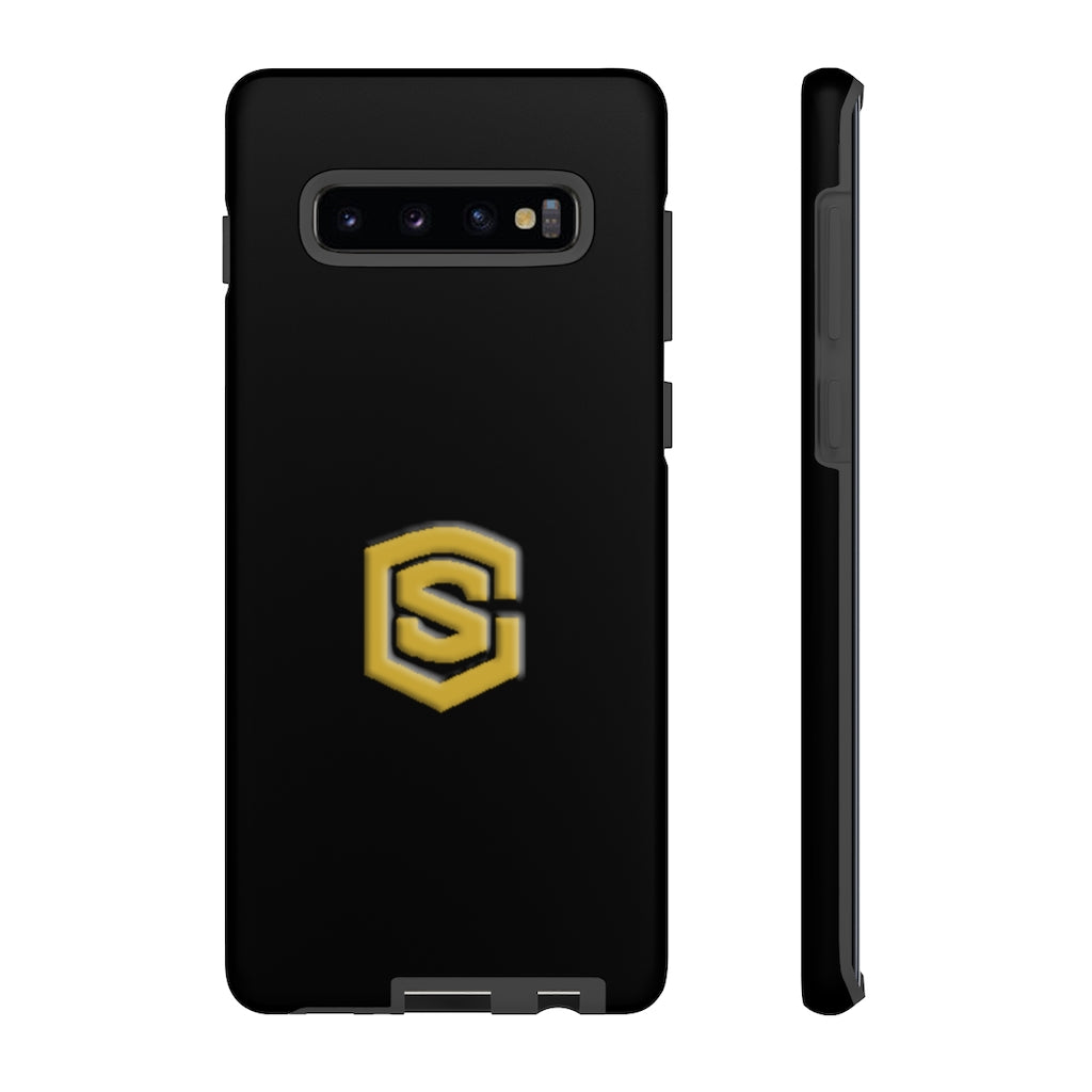 Black Tough Cases Gold Logo