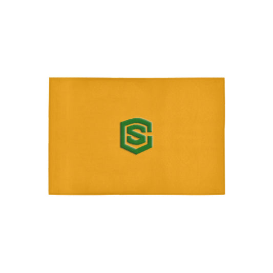 Orange Doormat 24" x 16" (Sponge Material) with Green Logo Doormat 24" x 16" (Sponge Material)