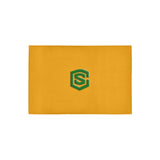 Orange Doormat 24" x 16" (Sponge Material) with Green Logo Doormat 24" x 16" (Sponge Material)