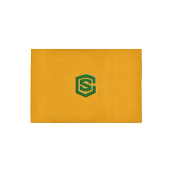 Orange Doormat 24" x 16" (Sponge Material) with Green Logo Doormat 24" x 16" (Sponge Material)