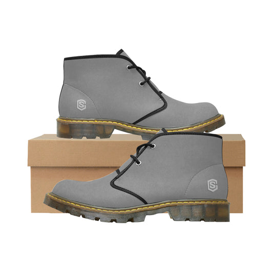 Silver Logo Men's Nubuck Chukka Boots (Model 2402)
