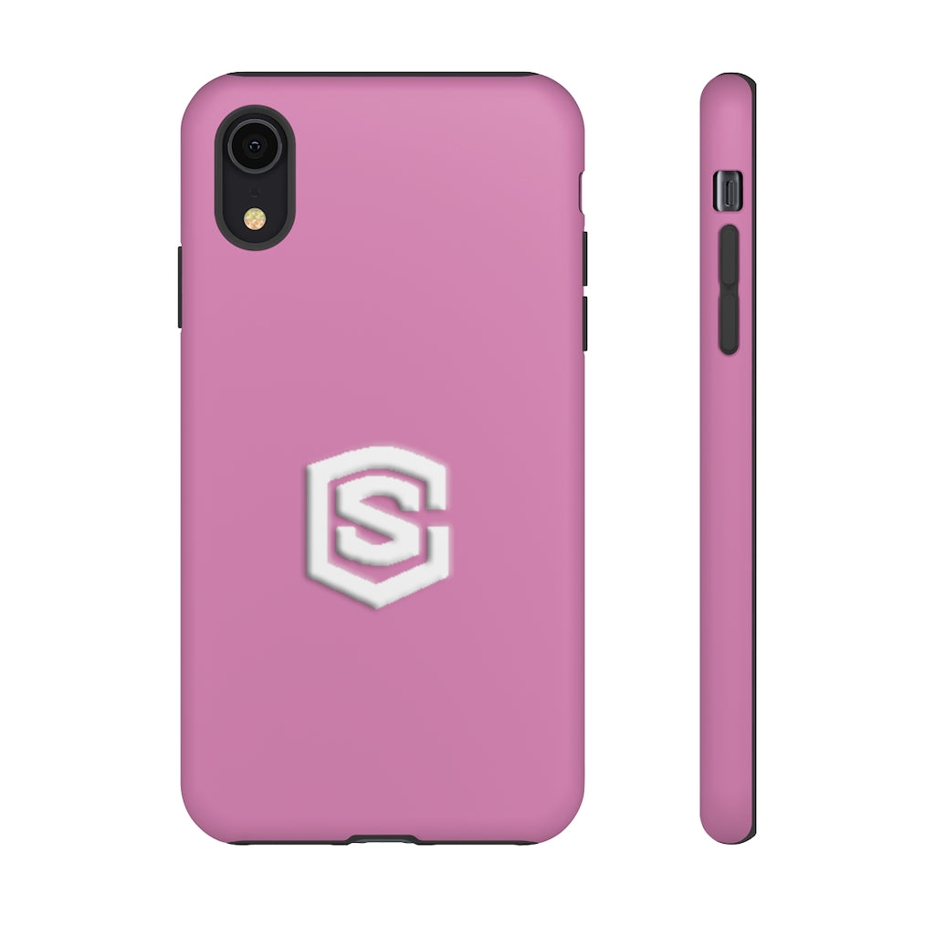 Pink Tough Cases White Logo