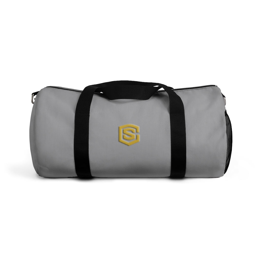 Grey Duffel Bag Gold Logo