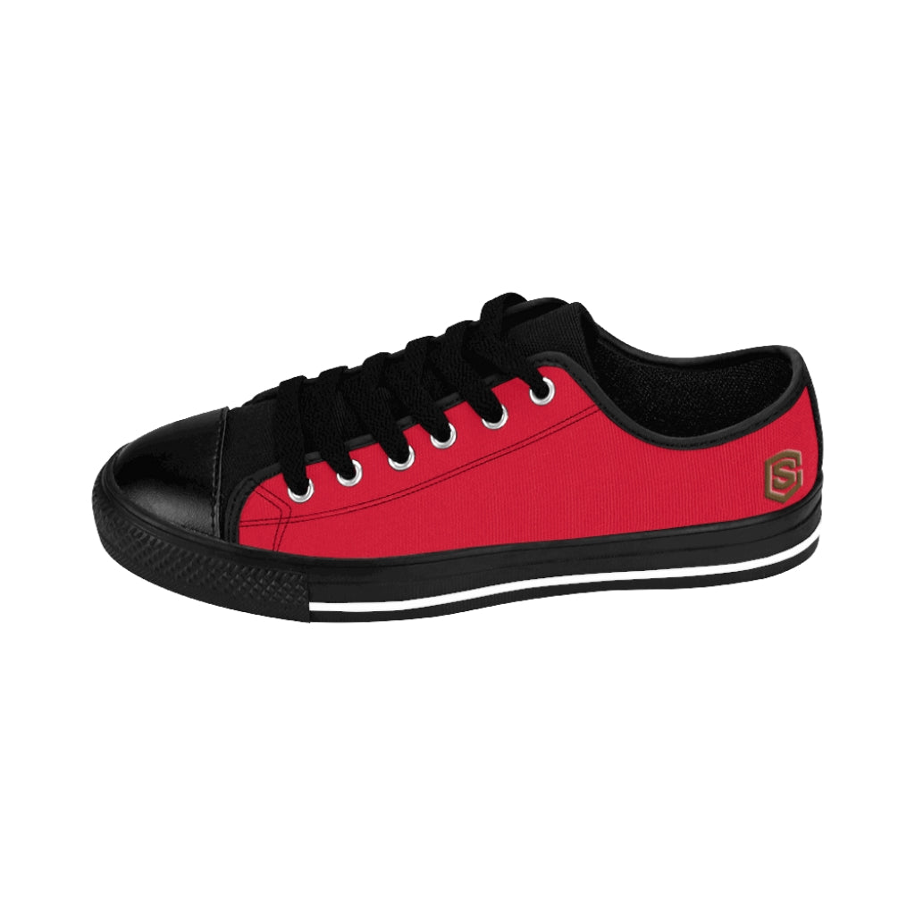 red Women's Sneakers Brown logo