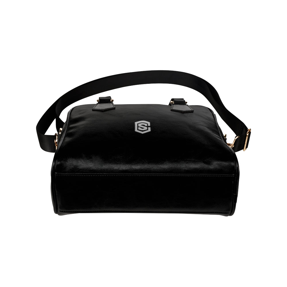 BLACK Shoulder Handbag silver logo Shoulder Handbag (Model 1634)