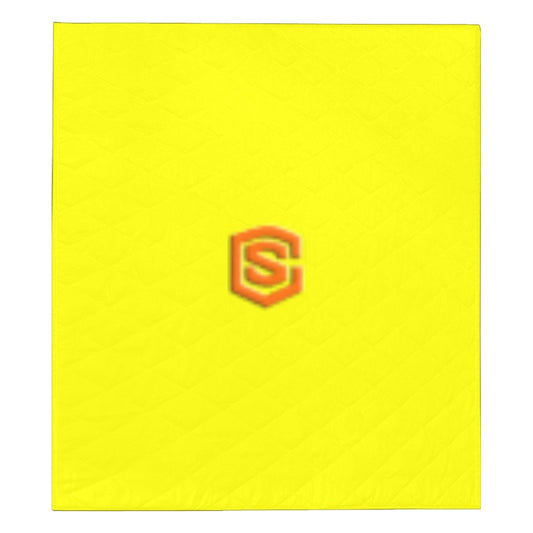 YELLOW CUSTOM QUILT ORANGE LOGO Custom Quilt  70" x 80"