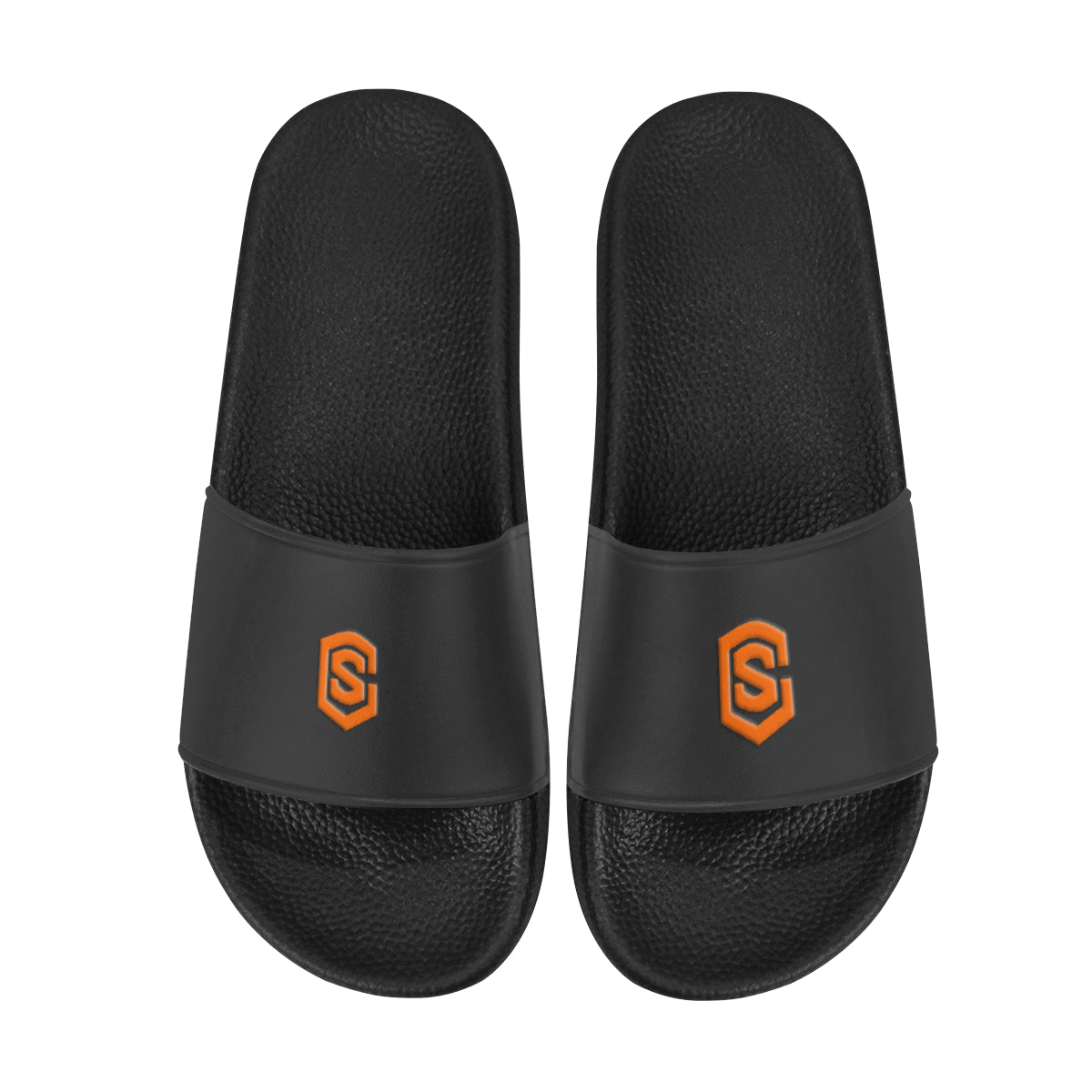 orange logo Men's Slide Sandals (Model 057)
