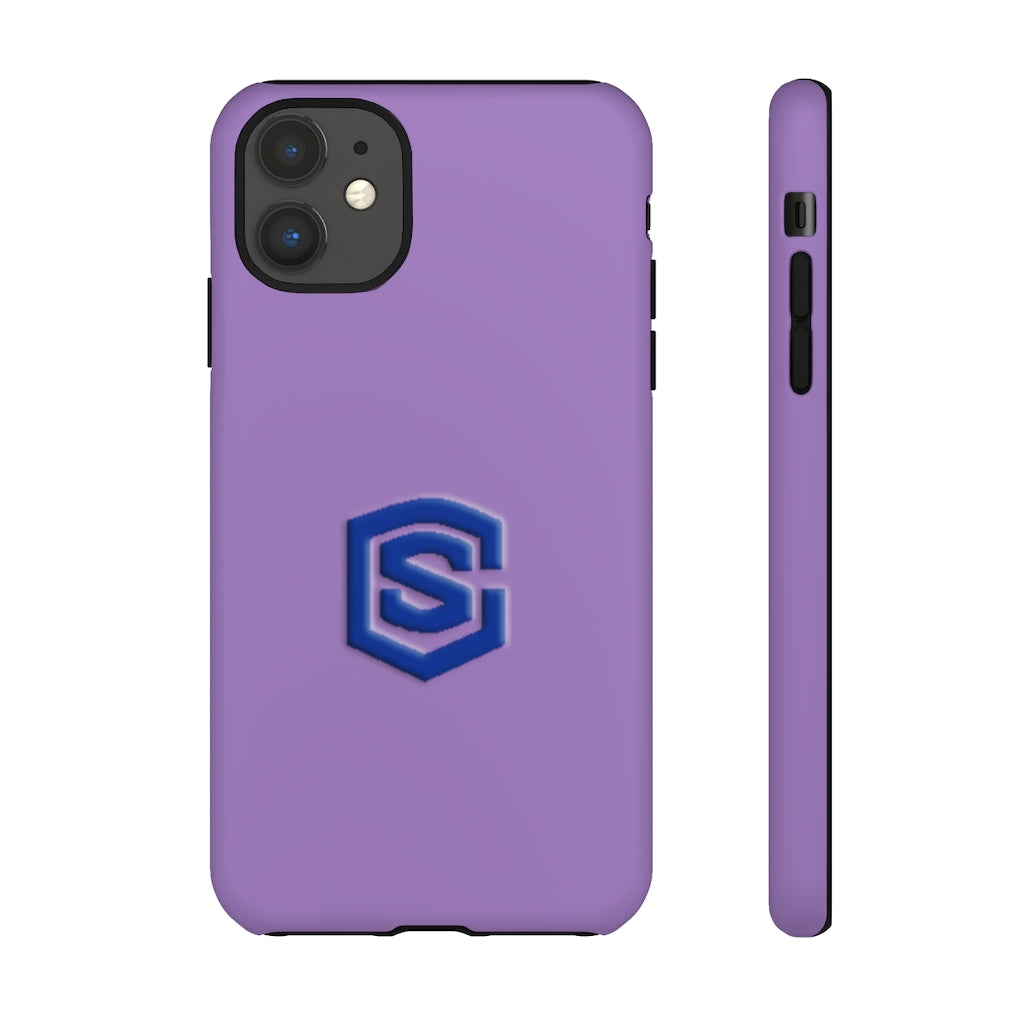 Purple Tough Cases Blue Logo