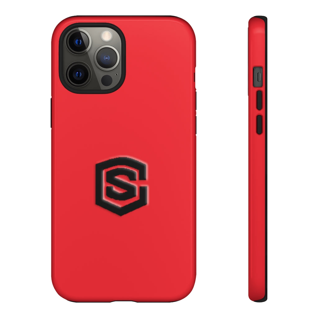Red Tough Cases Black Logo