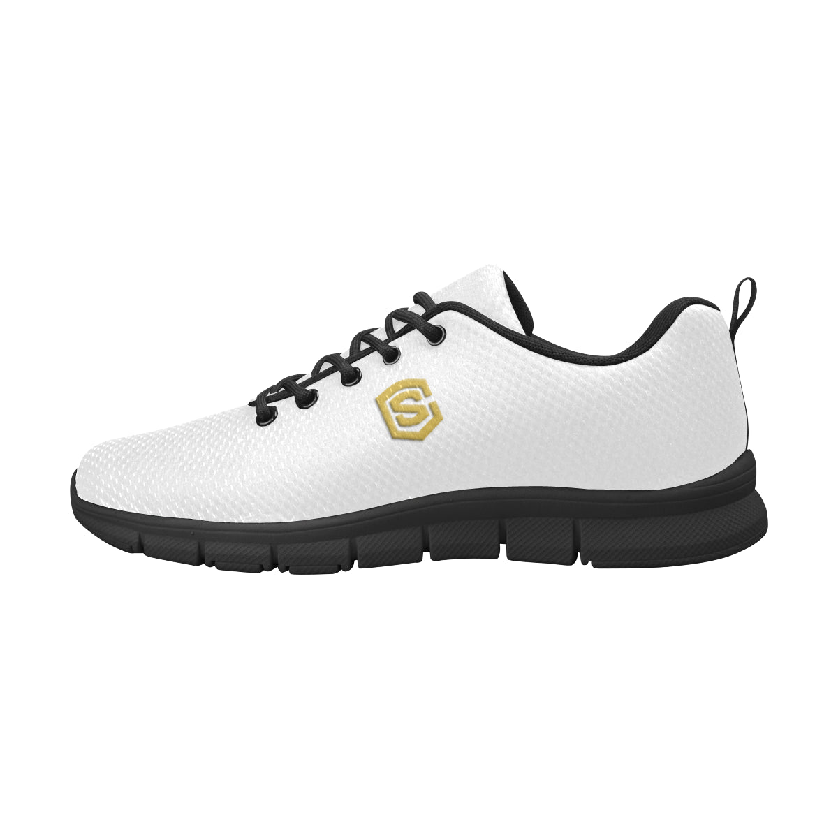 gold logo Men's Breathable Running Shoes (Model 055)