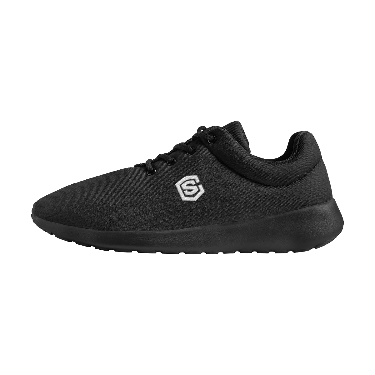 White logo Men's Athletic Shoes (Model 0200)