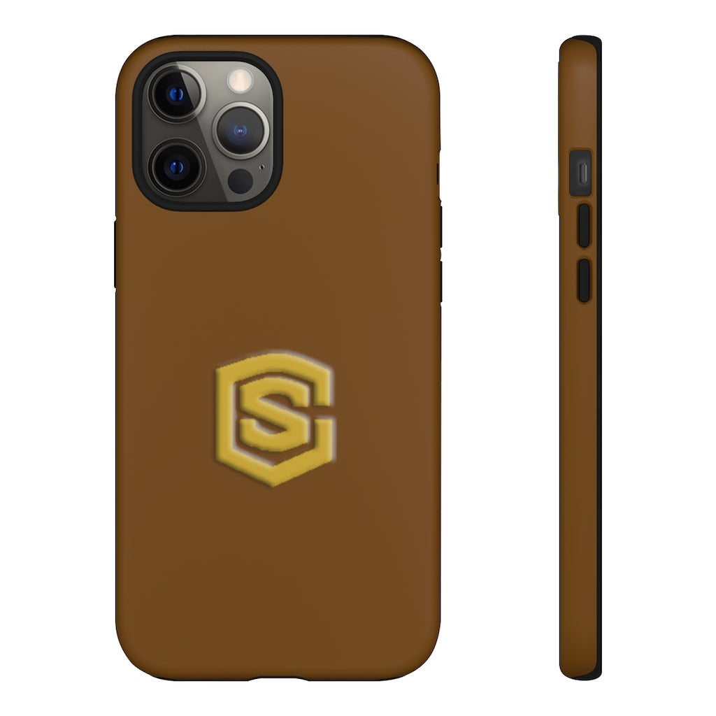 Brown Tough Cases Gold Logo