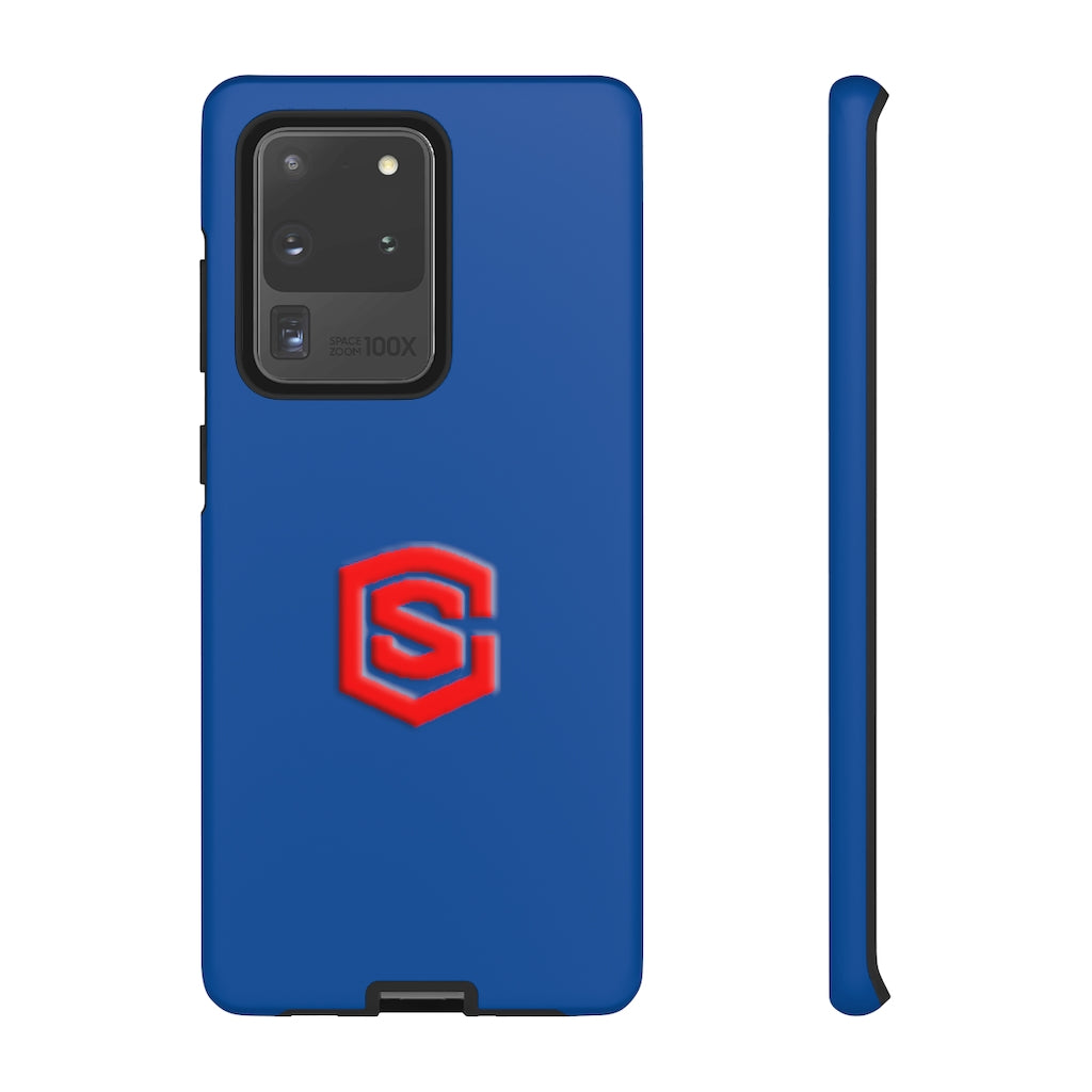 Blue Tough Cases Red Logo