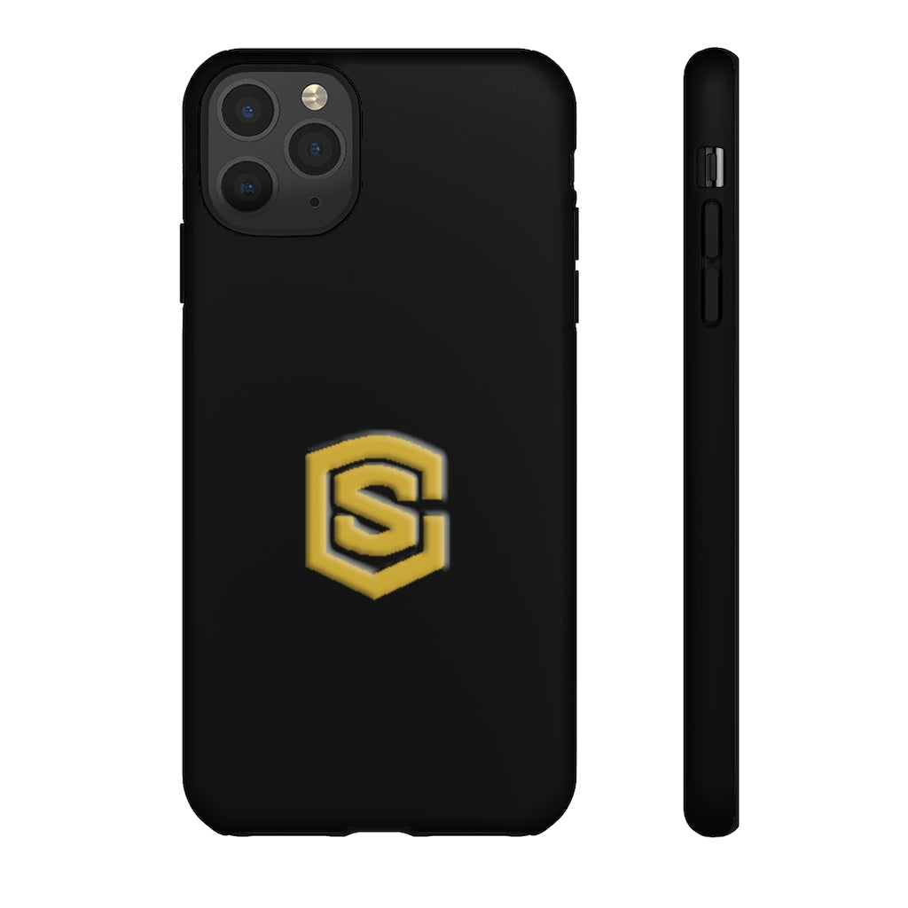 Black Tough Cases Gold Logo
