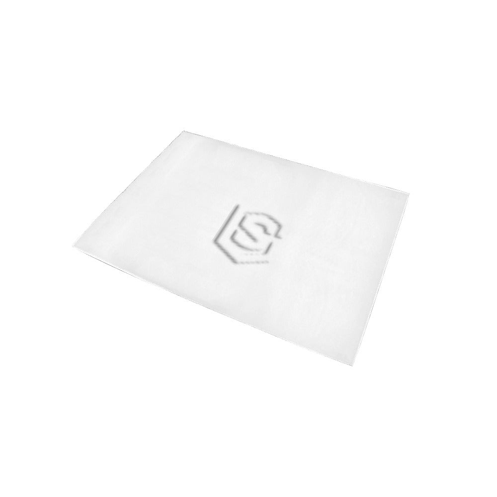 White Area Rug White Logo Area Rug 5' x 3.2'