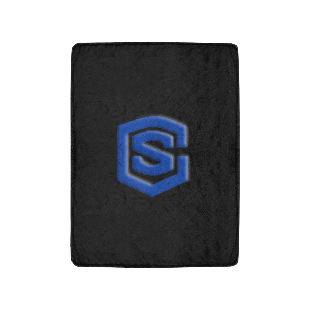 Black Ultra-Soft Micro Fleece Blanket with Blue Logo Ultra-Soft Micro Fleece Blanket 30"x40"