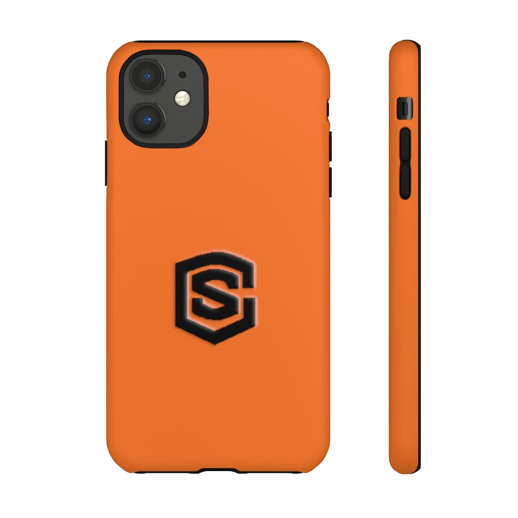 Orange Tough Cases Black Logo
