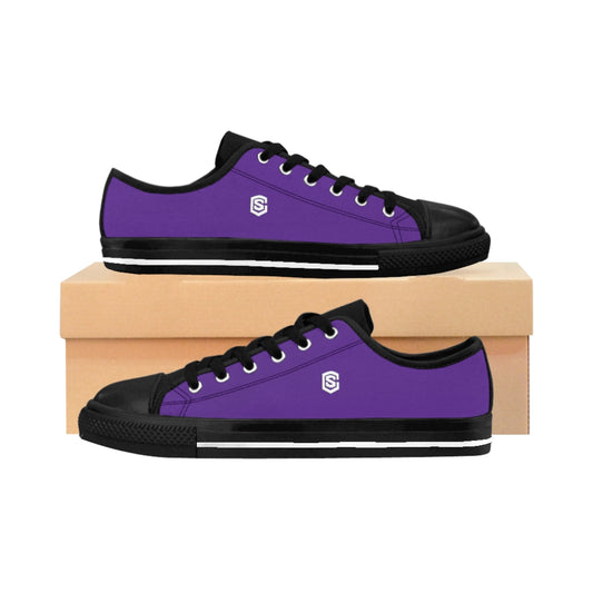 purple Men's Sneakers - white logo