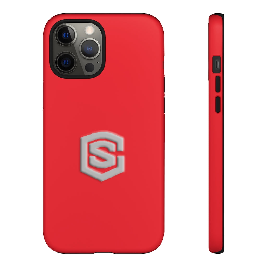 Red Tough Cases Silver Logo