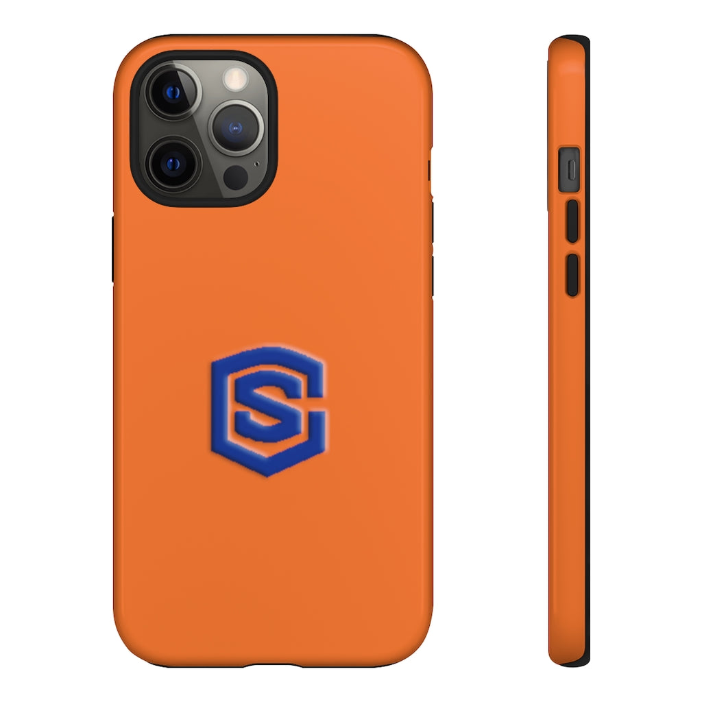 Orange Tough Cases Blue Logo