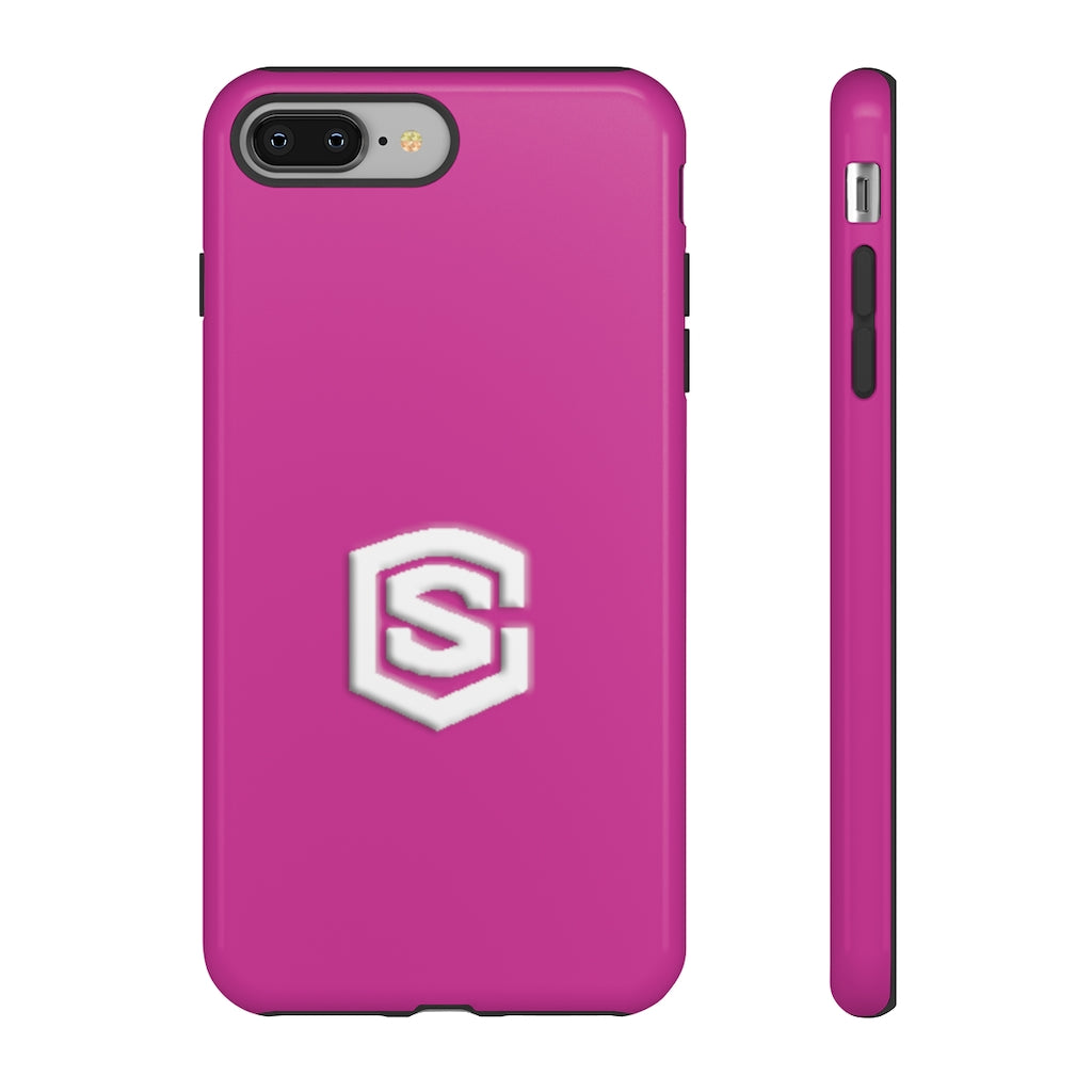 Pink Tough Cases White Logo