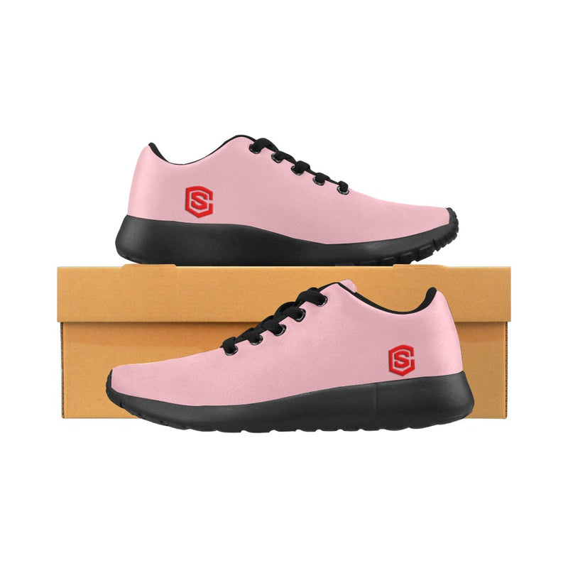 PINK KID SNEAKER WITH RED LOGO Kid's Sneakers (Little Kid / Big Kid) (Model020)