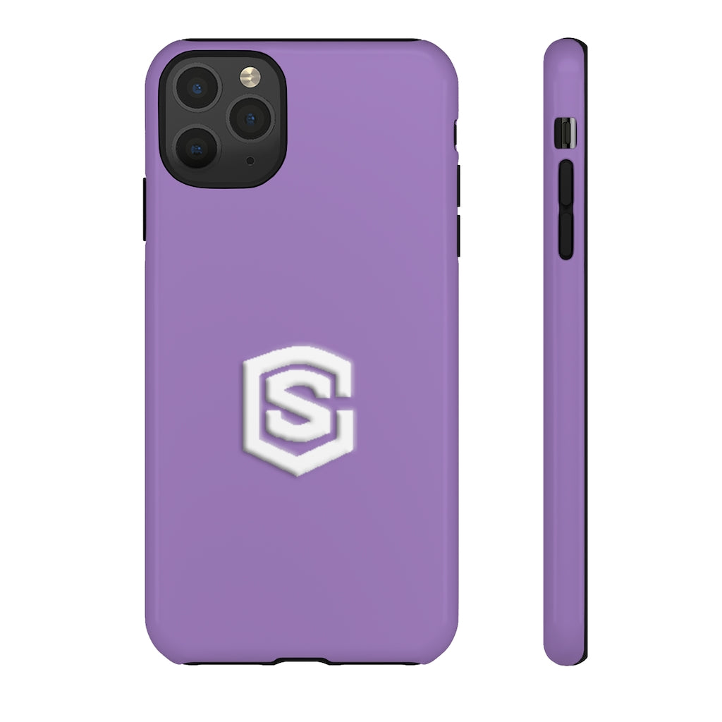 Purple Tough Cases White Logo