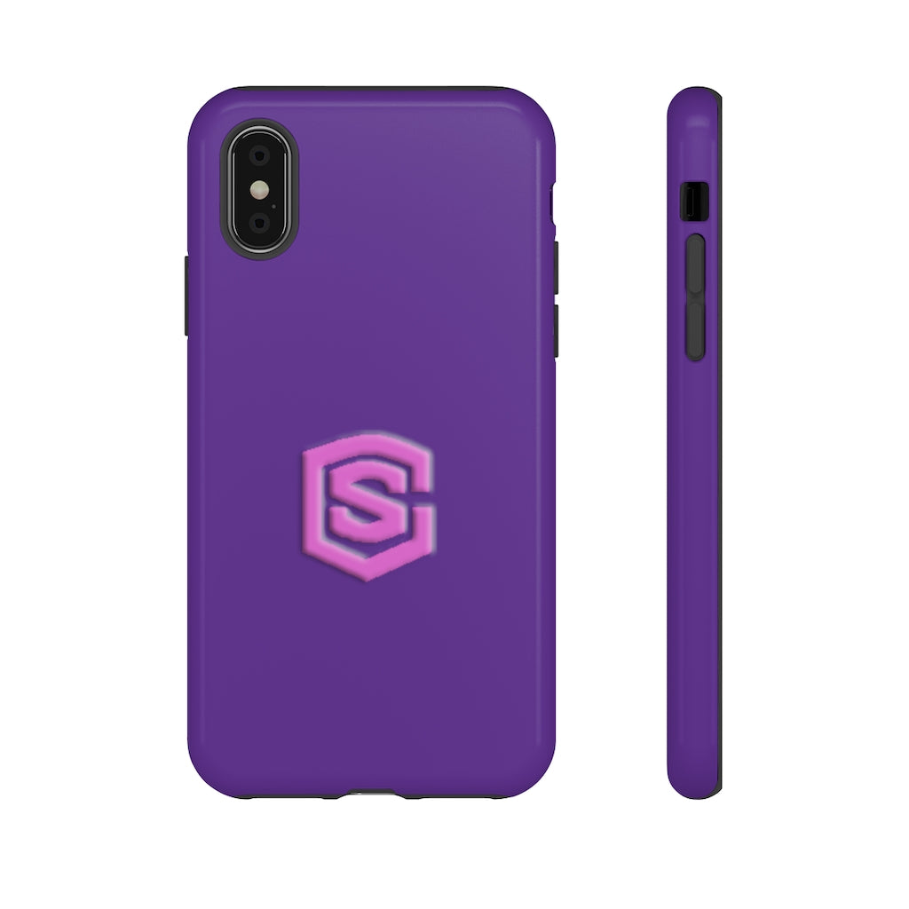 Purple Tough Cases Pink Logo